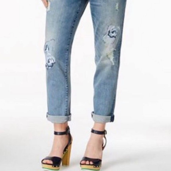 Tommy Hilfiger Denim - Tommy Hilfiger Boyfriend Distressed Rose Jeans 14